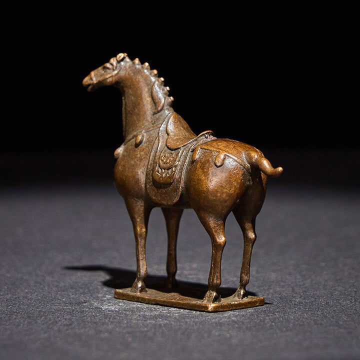 Buddha Stones , antikbraun, Jahr des Pferdes, Legierung, Heimdekoration, 5,8 x 4,7 cm - image 4