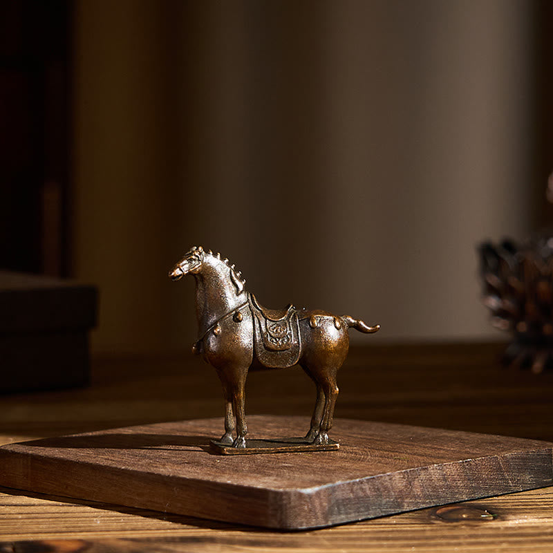 Buddha Stones , antikbraun, Jahr des Pferdes, Legierung, Heimdekoration, 5,8 x 4,7 cm - image 6