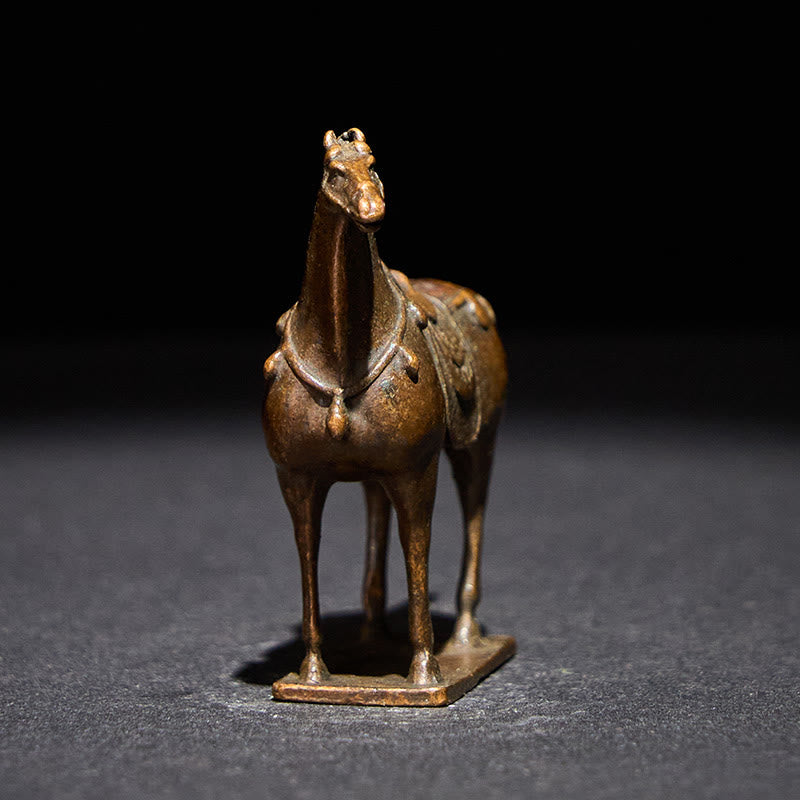 Buddha Stones , antikbraun, Jahr des Pferdes, Legierung, Heimdekoration, 5,8 x 4,7 cm - image 3