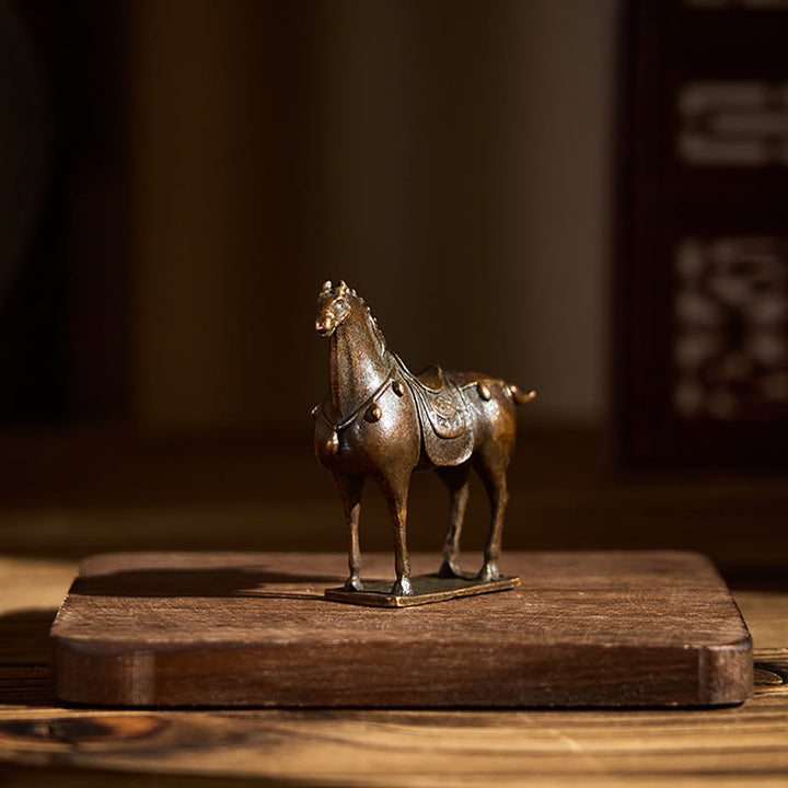 Buddha Stones , antikbraun, Jahr des Pferdes, Legierung, Heimdekoration, 5,8 x 4,7 cm - image 5