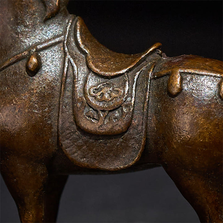 Buddha Stones , antikbraun, Jahr des Pferdes, Legierung, Heimdekoration, 5,8 x 4,7 cm - image 8