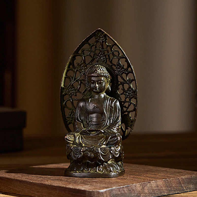 Buddha Stones, Tathagata Buddha, Legierung, Statue, Zen, Heimdekoration, 9 x 4,5 cm - image 2
