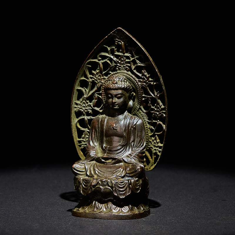 Buddha Stones, Tathagata Buddha, Legierung, Statue, Zen, Heimdekoration, 9 x 4,5 cm - image 3