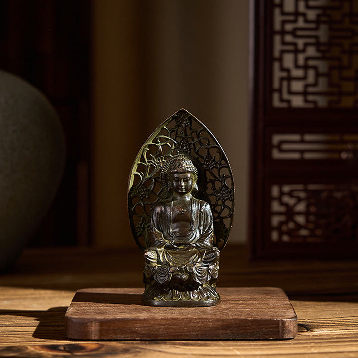 Buddha Stones, Tathagata Buddha, Legierung, Statue, Zen, Heimdekoration, 9 x 4,5 cm - image 5