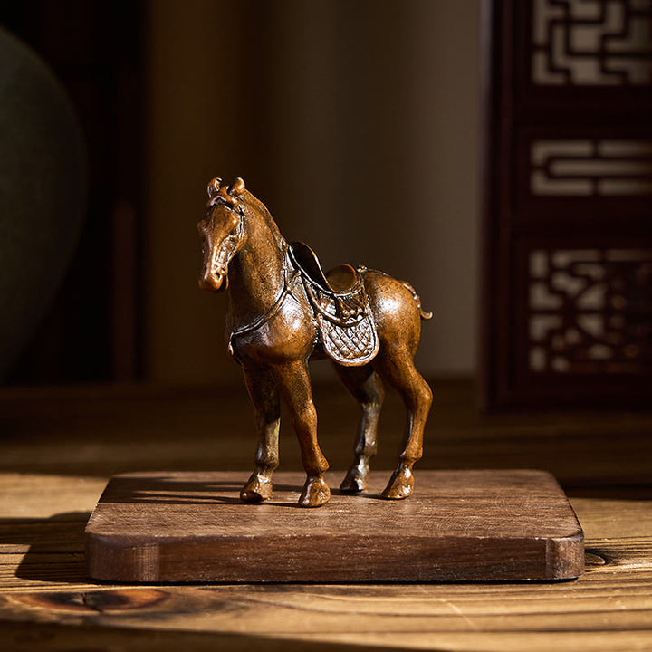 Buddha Stones , antikes Jahr des Pferdes, Legierung, Heimdekoration, 7,5 x 2,6 x 7 cm - image 2