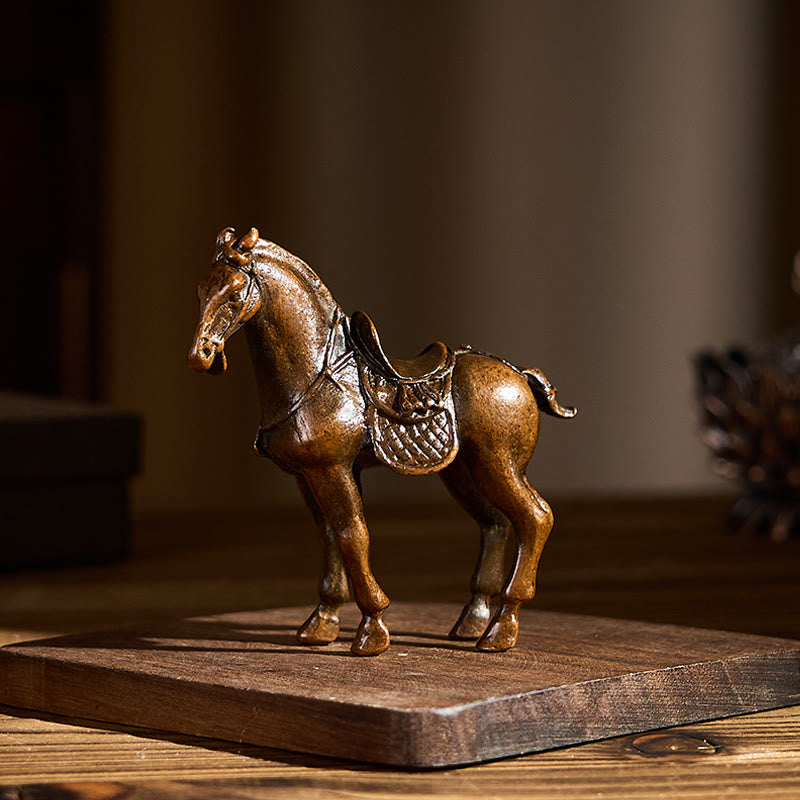 Buddha Stones , antikes Jahr des Pferdes, Legierung, Heimdekoration, 7,5 x 2,6 x 7 cm - image 1