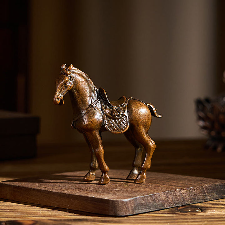 Buddha Stones , antikes Jahr des Pferdes, Legierung, Heimdekoration, 7,5 x 2,6 x 7 cm - image 1
