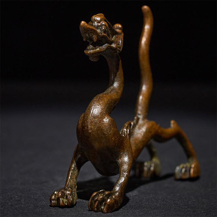 Buddha Stones, Mini-Drache aus Legierung, Glücksbringer, Schutz, Heimdekoration, 7,6 x 2,5 x 5,4 cm - image 6