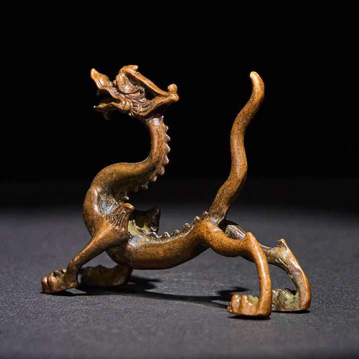 Buddha Stones, Mini-Drache aus Legierung, Glücksbringer, Schutz, Heimdekoration, 7,6 x 2,5 x 5,4 cm - image 1