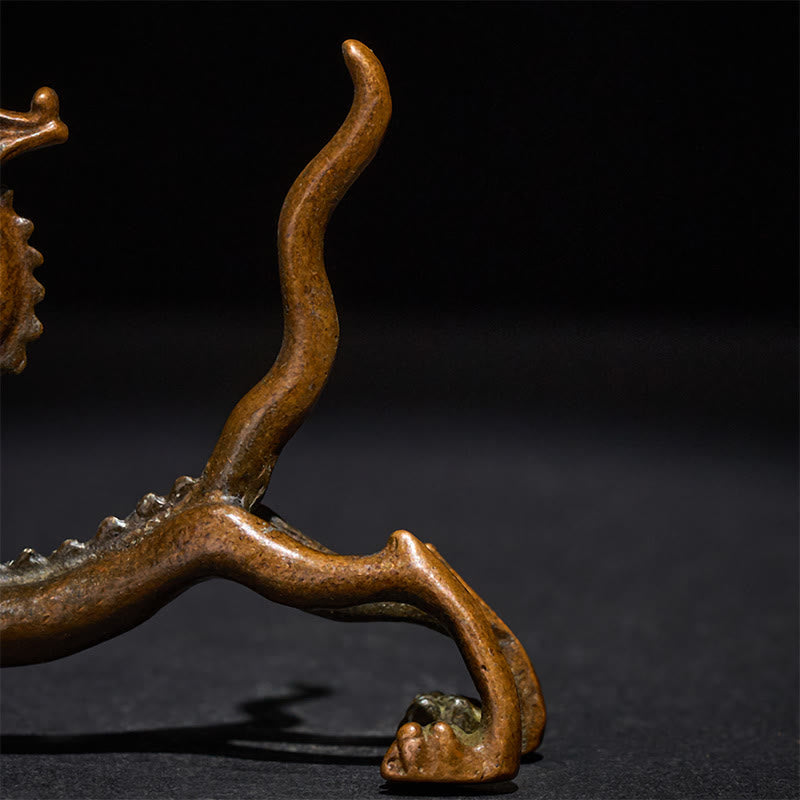 Buddha Stones, Mini-Drache aus Legierung, Glücksbringer, Schutz, Heimdekoration, 7,6 x 2,5 x 5,4 cm - image 9