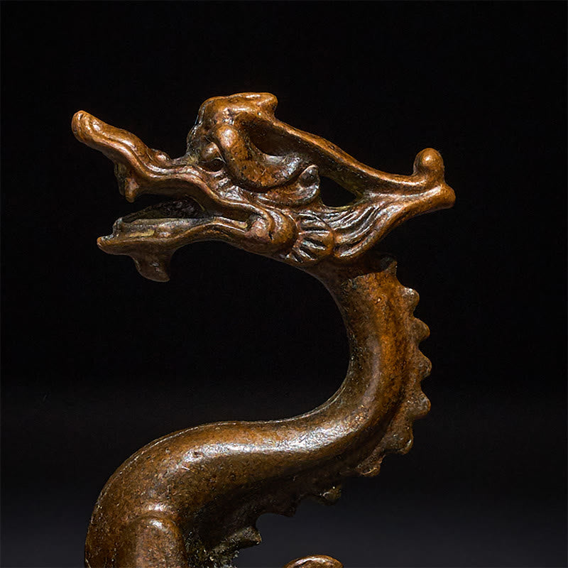 Buddha Stones, Mini-Drache aus Legierung, Glücksbringer, Schutz, Heimdekoration, 7,6 x 2,5 x 5,4 cm - image 7