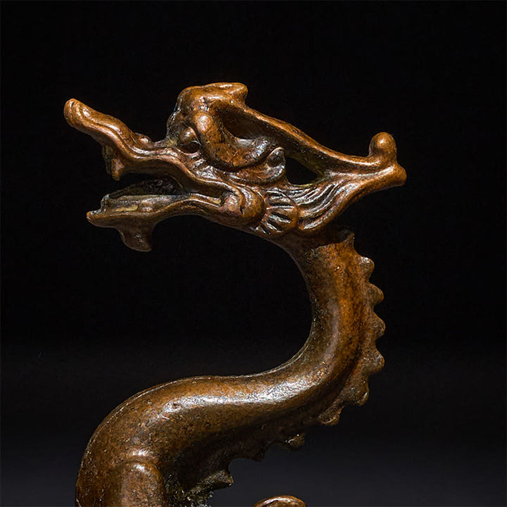 Buddha Stones, Mini-Drache aus Legierung, Glücksbringer, Schutz, Heimdekoration, 7,6 x 2,5 x 5,4 cm - image 7