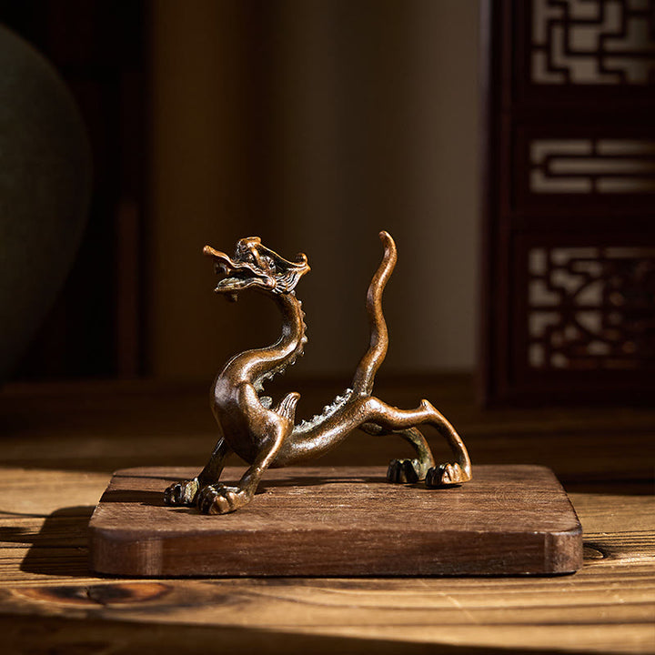 Buddha Stones, Mini-Drache aus Legierung, Glücksbringer, Schutz, Heimdekoration, 7,6 x 2,5 x 5,4 cm - image 5