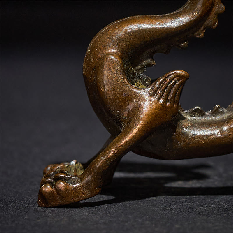 Buddha Stones, Mini-Drache aus Legierung, Glücksbringer, Schutz, Heimdekoration, 7,6 x 2,5 x 5,4 cm - image 8