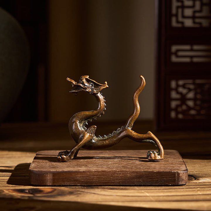 Buddha Stones, Mini-Drache aus Legierung, Glücksbringer, Schutz, Heimdekoration, 7,6 x 2,5 x 5,4 cm - image 3