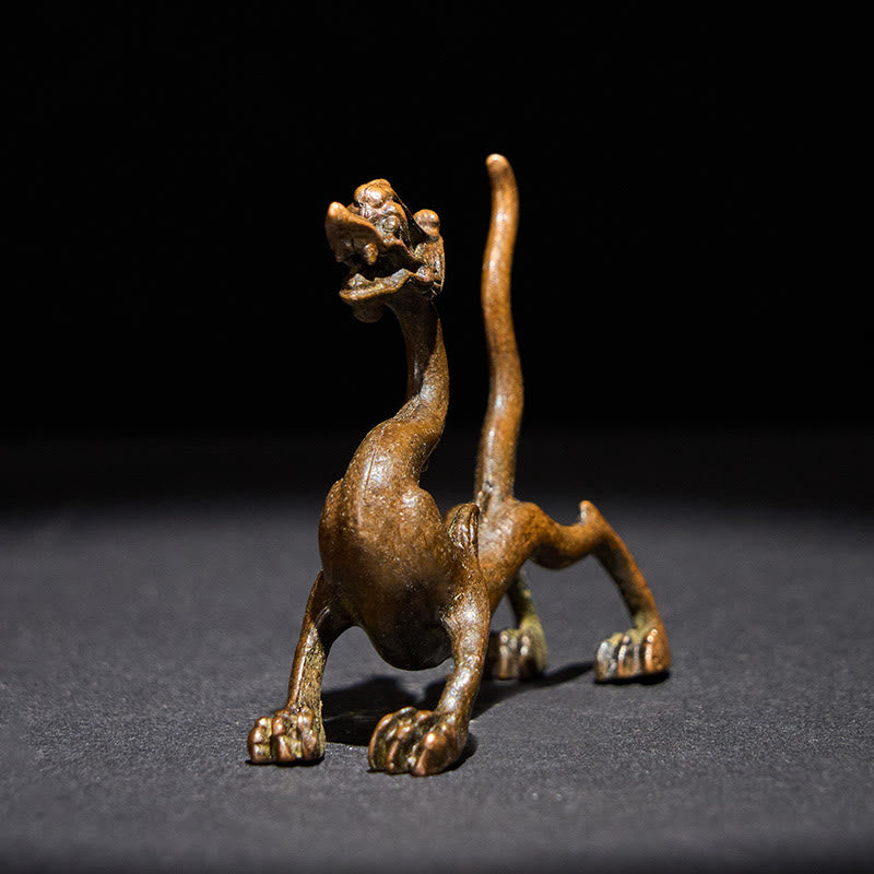 Buddha Stones, Mini-Drache aus Legierung, Glücksbringer, Schutz, Heimdekoration, 7,6 x 2,5 x 5,4 cm - image 2