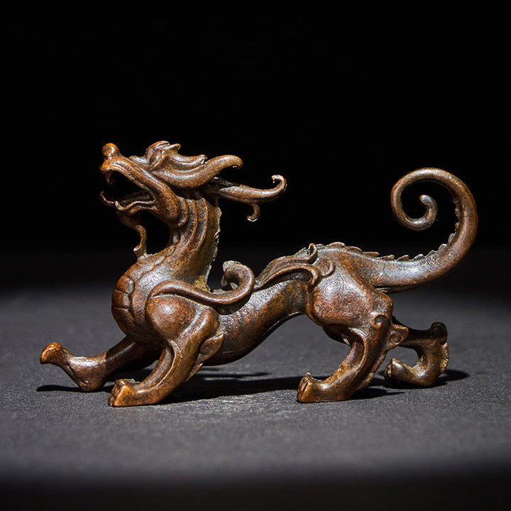 Buddha Stones ​​Feng Shui Kleiner PiXiu Legierungs-Glücksbringer 9,2 x 2,4 x 5,2 cm - PiXiu 9,2*2,4*5,2 cm - image 0