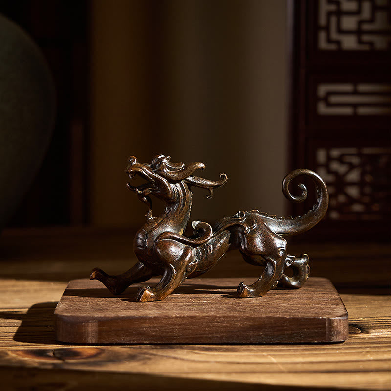 Buddha Stones ​​Feng Shui Kleiner PiXiu Legierungs-Glücksbringer 9,2 x 2,4 x 5,2 cm - image 3