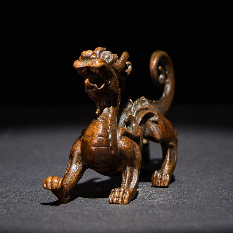 Buddha Stones ​​Feng Shui Kleiner PiXiu Legierungs-Glücksbringer 9,2 x 2,4 x 5,2 cm - image 1