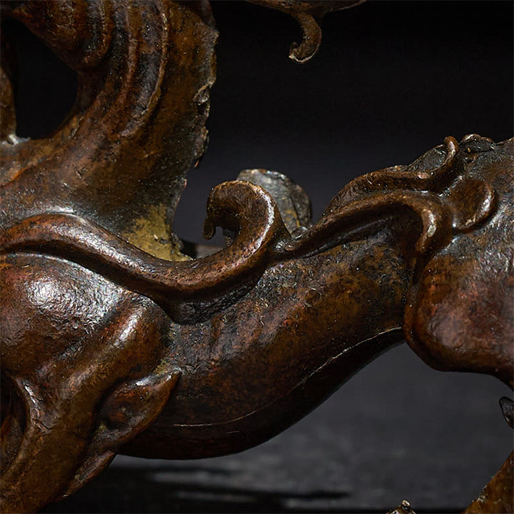 Buddha Stones ​​Feng Shui Kleiner PiXiu Legierungs-Glücksbringer 9,2 x 2,4 x 5,2 cm - image 8