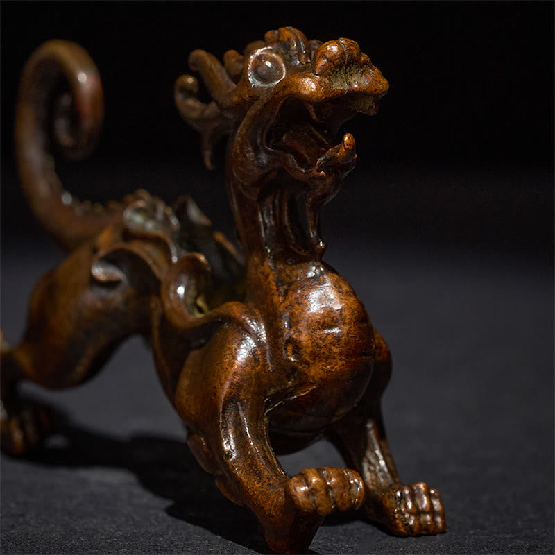 Buddha Stones ​​Feng Shui Kleiner PiXiu Legierungs-Glücksbringer 9,2 x 2,4 x 5,2 cm - image 6