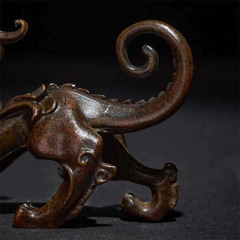 Buddha Stones ​​Feng Shui Kleiner PiXiu Legierungs-Glücksbringer 9,2 x 2,4 x 5,2 cm - image 9