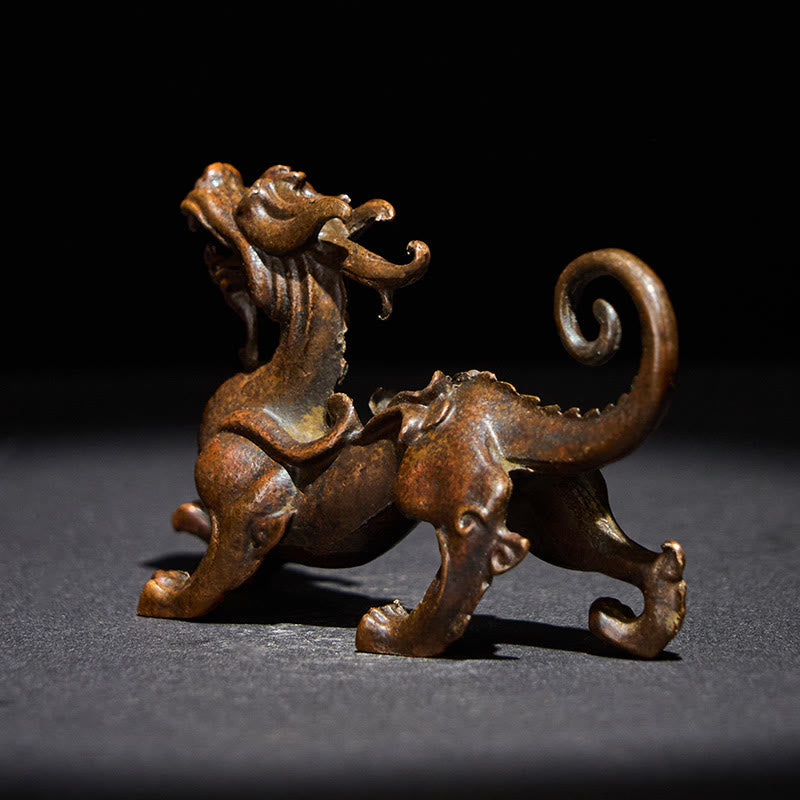 Buddha Stones ​​Feng Shui Kleiner PiXiu Legierungs-Glücksbringer 9,2 x 2,4 x 5,2 cm - image 2