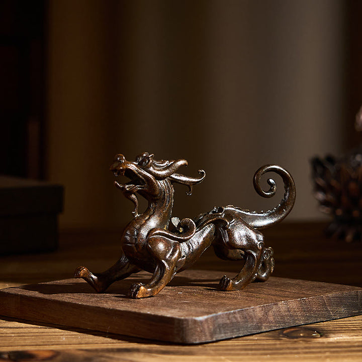 Buddha Stones ​​Feng Shui Kleiner PiXiu Legierungs-Glücksbringer 9,2 x 2,4 x 5,2 cm - image 4