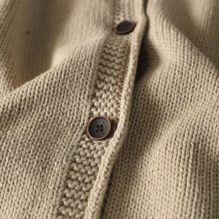 Cardigan mit Buddha Stones -Patchworkmuster, Knöpfen, Baumwolle, Damen, Langarm - image 8