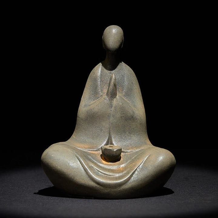 Buddha Stones, handgefertigt, formloser Buddha, Eisenpulver, Rostguss, Harz, Statue, Dekoration, 11,5 x 9 x 6,5 cm - Buddha 11,5 x 9 x 6,5 cm - image 0