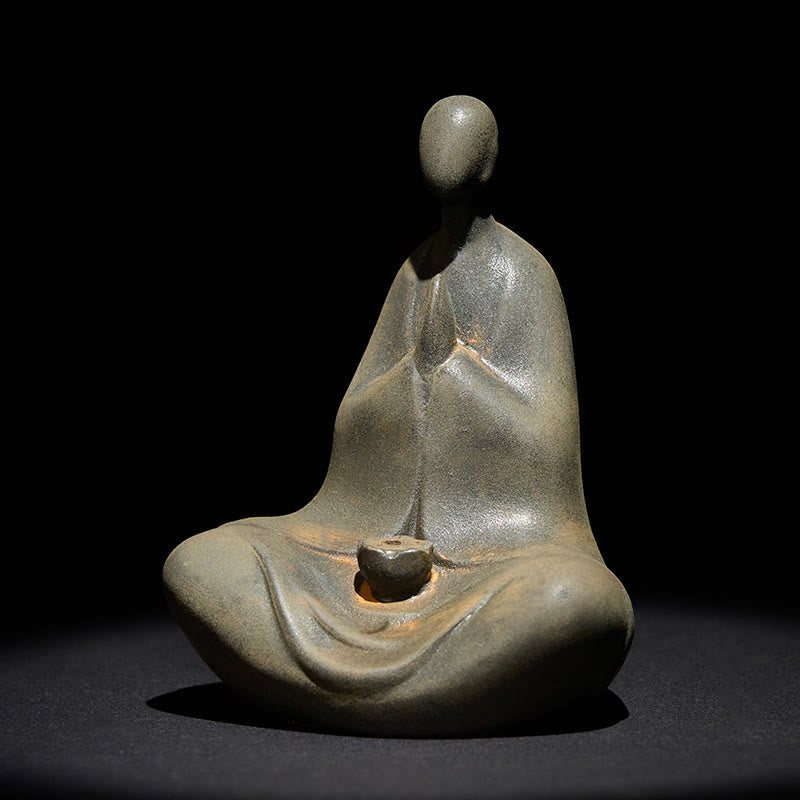 Buddha Stones, handgefertigt, formloser Buddha, Eisenpulver, Rostguss, Harz, Statue, Dekoration, 11,5 x 9 x 6,5 cm - image 3