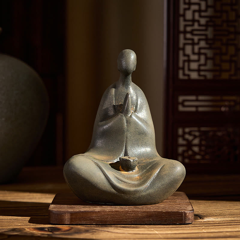 Buddha Stones, handgefertigt, formloser Buddha, Eisenpulver, Rostguss, Harz, Statue, Dekoration, 11,5 x 9 x 6,5 cm - image 1
