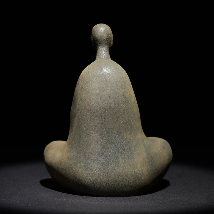 Buddha Stones, handgefertigt, formloser Buddha, Eisenpulver, Rostguss, Harz, Statue, Dekoration, 11,5 x 9 x 6,5 cm - image 4