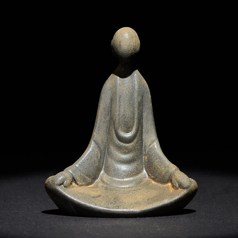 Handgefertigte Buddha Stones Statue aus Eisenpulver, Rostguss, formlos, aus Kunstharz, Dekoration - image 3