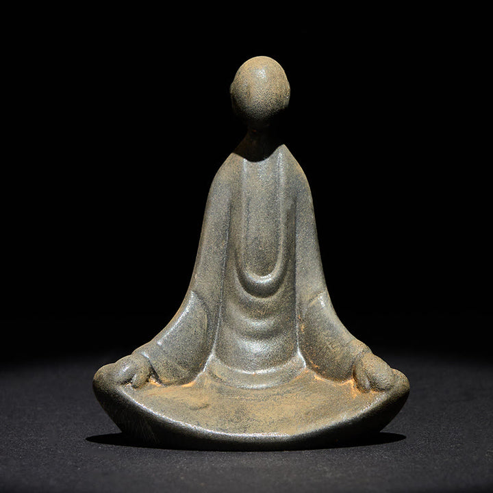 Handgefertigte Buddha Stones Statue aus Eisenpulver, Rostguss, formlos, aus Kunstharz, Dekoration - image 3