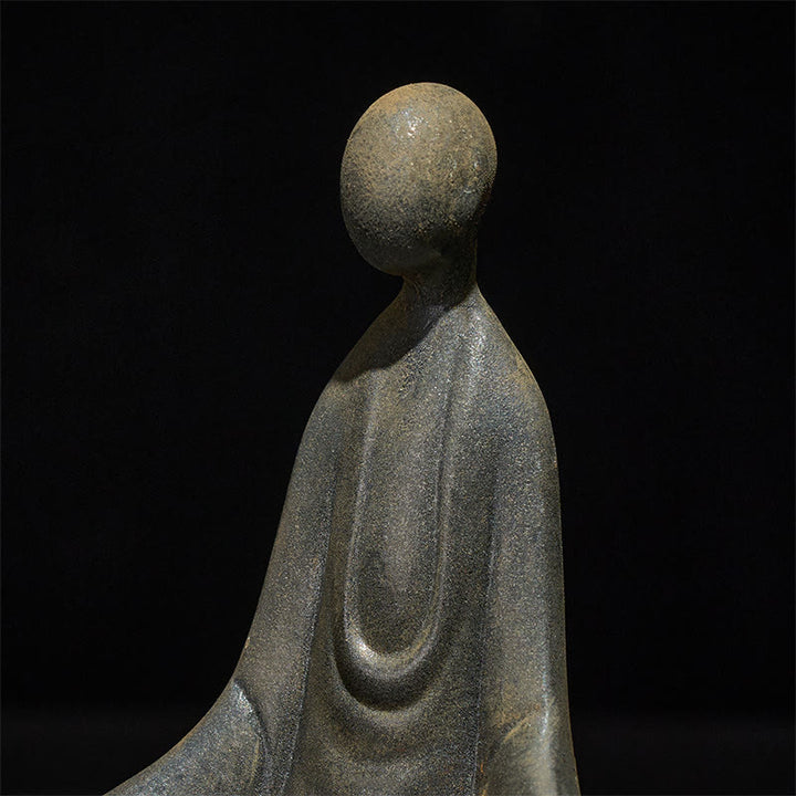 Handgefertigte Buddha Stones Statue aus Eisenpulver, Rostguss, formlos, aus Kunstharz, Dekoration - image 7