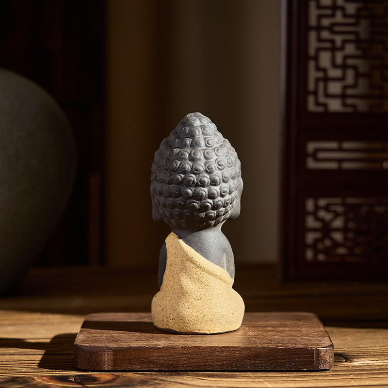 Buddha Stones, Tathagata-Buddha-Symbol-Design, lila Ton, Schreibtischdekoration für Ruhe und Gelassenheit - image 5