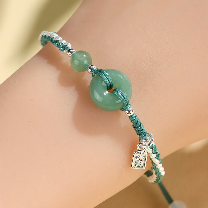 Buddha Stones , grünes Aventurin-Achat-Friedensarmband mit Schnalle - image 1