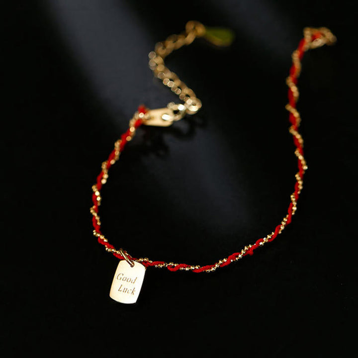Buddha Stones, 925er Sterlingsilber, rotes Armband – Glücksbringer  - image 2