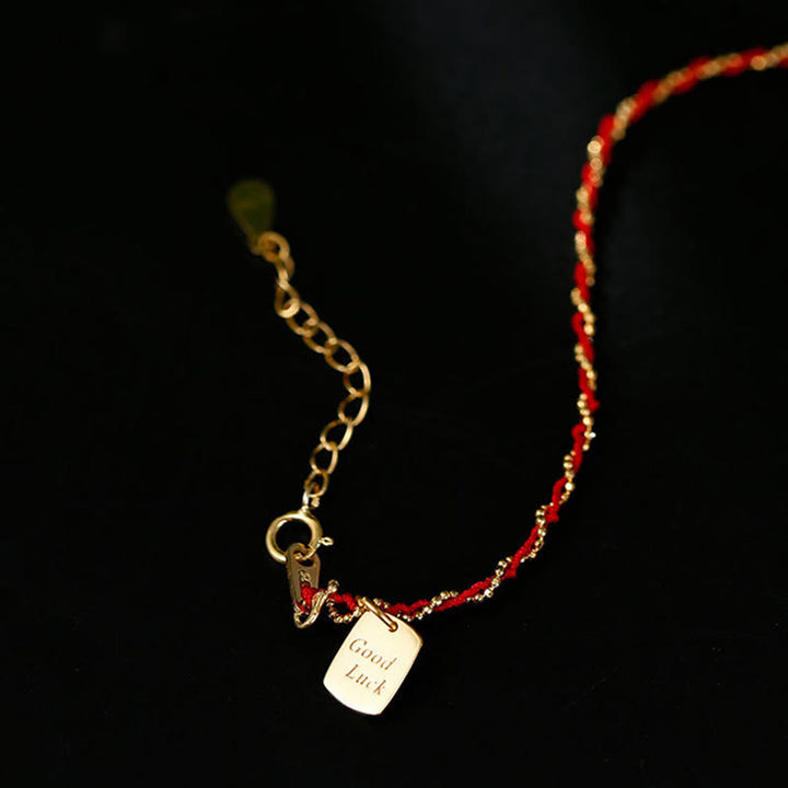 Buddha Stones, 925er Sterlingsilber, rotes Armband – Glücksbringer  - image 4