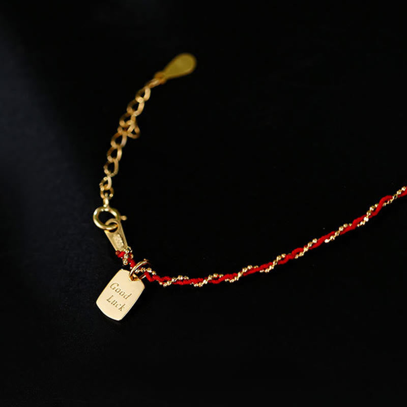 Buddha Stones, 925er Sterlingsilber, rotes Armband – Glücksbringer  - image 3