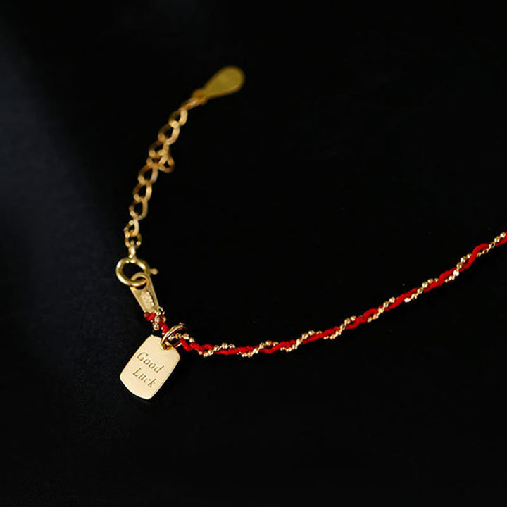 Buddha Stones, 925er Sterlingsilber, rotes Armband – Glücksbringer  - image 3