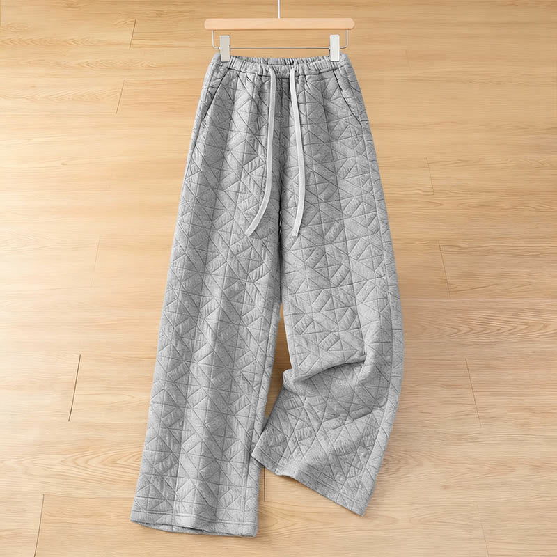 Buddha Stones Damen Herbst-Thermohose mit weitem Bein, einfarbig, mit Kordelzug und Taschen - Silber - US 8-10, UK/AU 12-14, EU 40-42 (2XL) - image 10