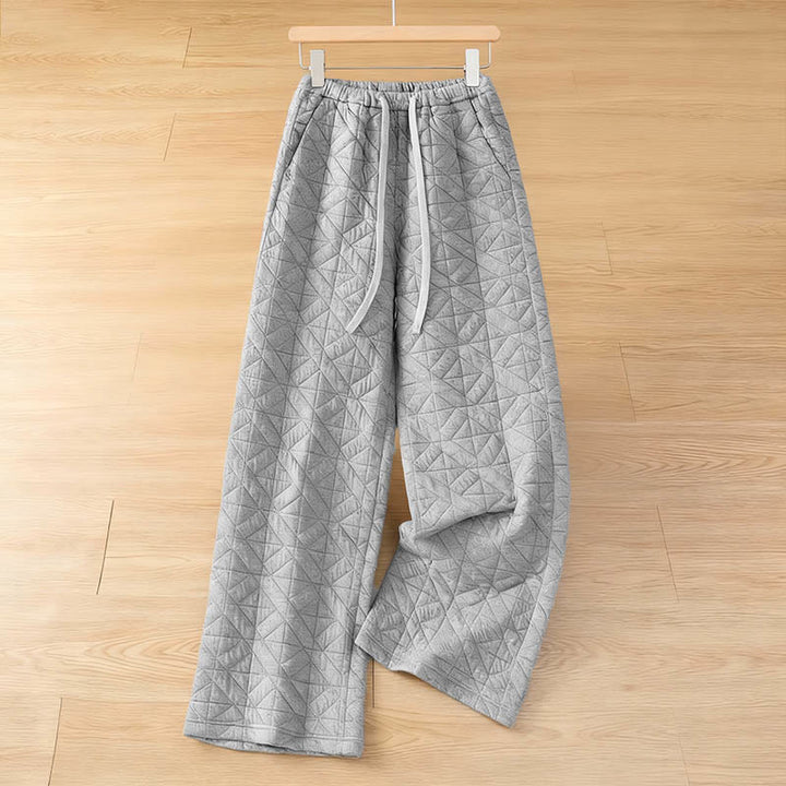 Buddha Stones Damen Herbst-Thermohose mit weitem Bein, einfarbig, mit Kordelzug und Taschen - Silber - US 8-10, UK/AU 12-14, EU 40-42 (2XL) - image 10