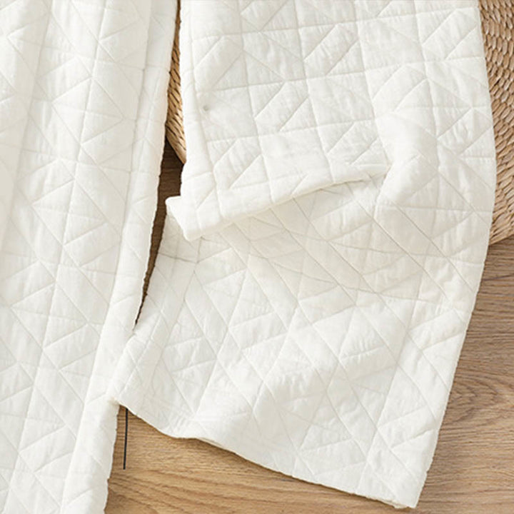 Buddha Stones Damen Herbst-Thermohose mit weitem Bein, einfarbig, mit Kordelzug und Taschen - image 6