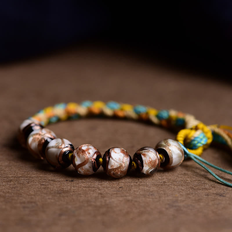 Buddha Stones ​​Tibet Liuli Glas Wunscharmband für Gesundheit und Sicherheit - image 7