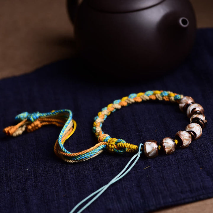 Buddha Stones ​​Tibet Liuli Glas Wunscharmband für Gesundheit und Sicherheit - image 8