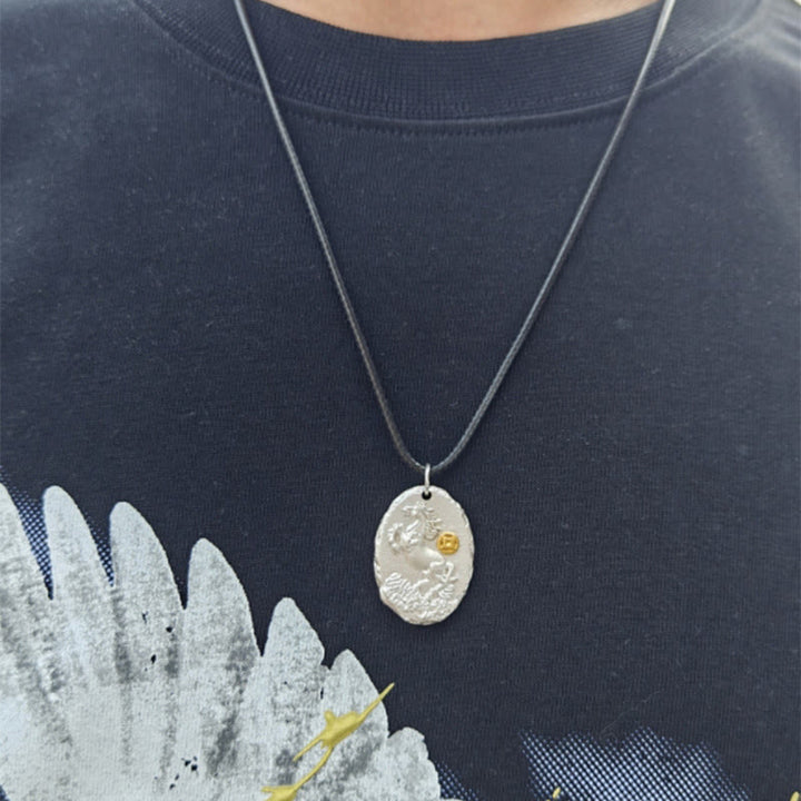 Buddha Stones, Halskette mit Anhänger aus 999er Sterlingsilber, Jahr des Pferdes, Kette aus 925er Sterlingsilber, Wohlstandssymbol - image 4