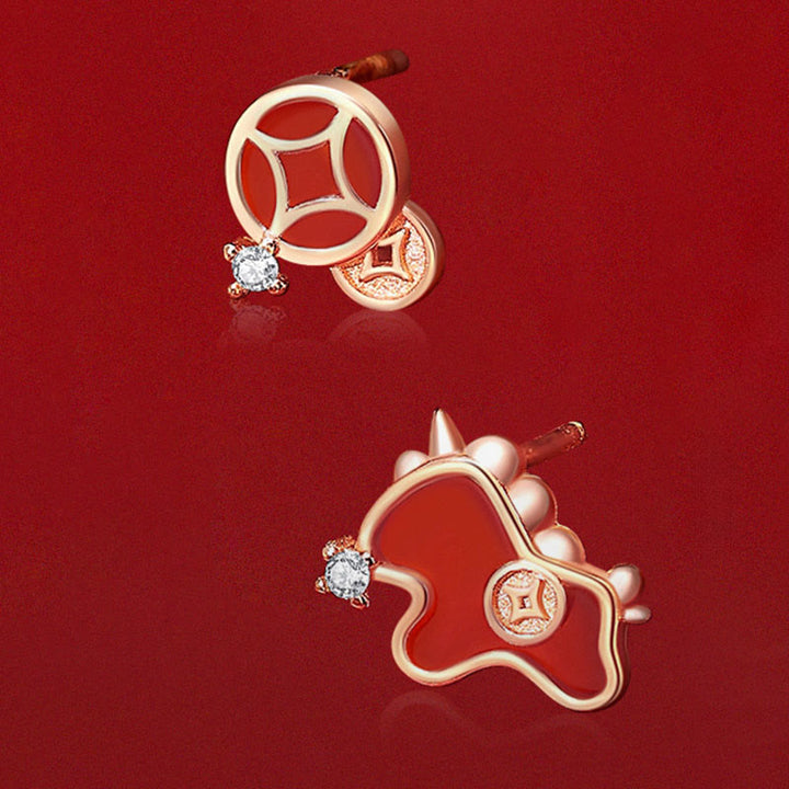 Buddha Stones, 925er Sterlingsilber, Jahr des Pferdes, rote Schnur, roter Achat-Münzanhänger, Glücksarmband - image 17