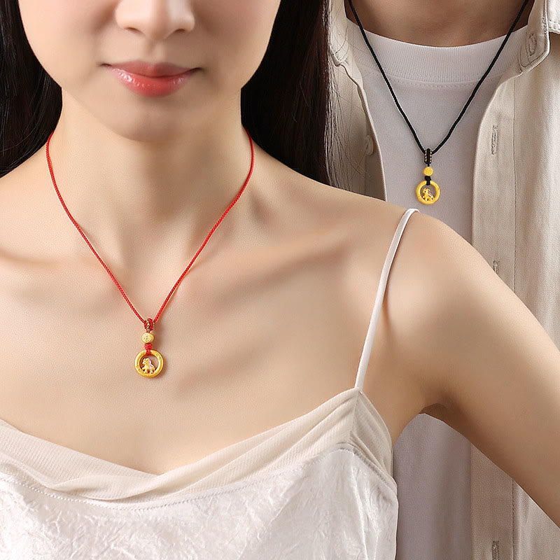 Buddha Stones, 925er Sterlingsilber, Jahr des Pferdes, Friedensschnalle, Fu-Zeichen, Glücksanhänger - image 14